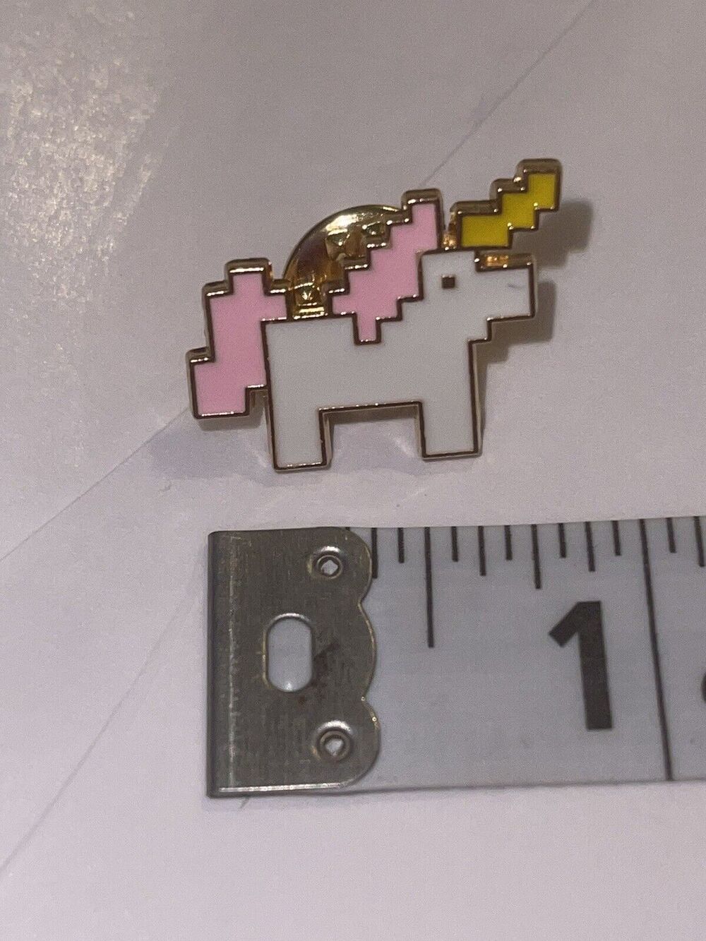 Digital Unicorn Pink Mane Pin Brooch